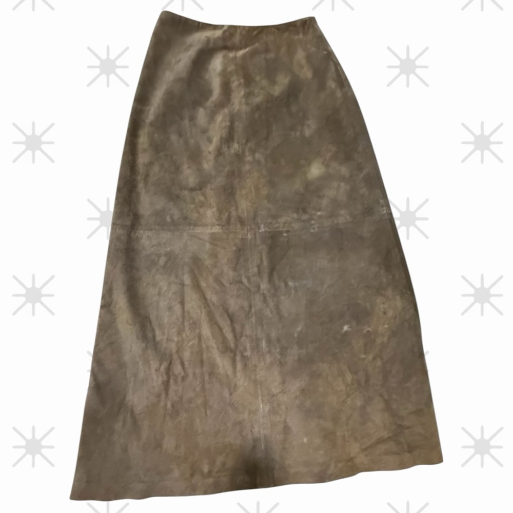 🔥Lower Price!🔥  Women’s Elegant Brown Suede Maxi Skirt Sz 8